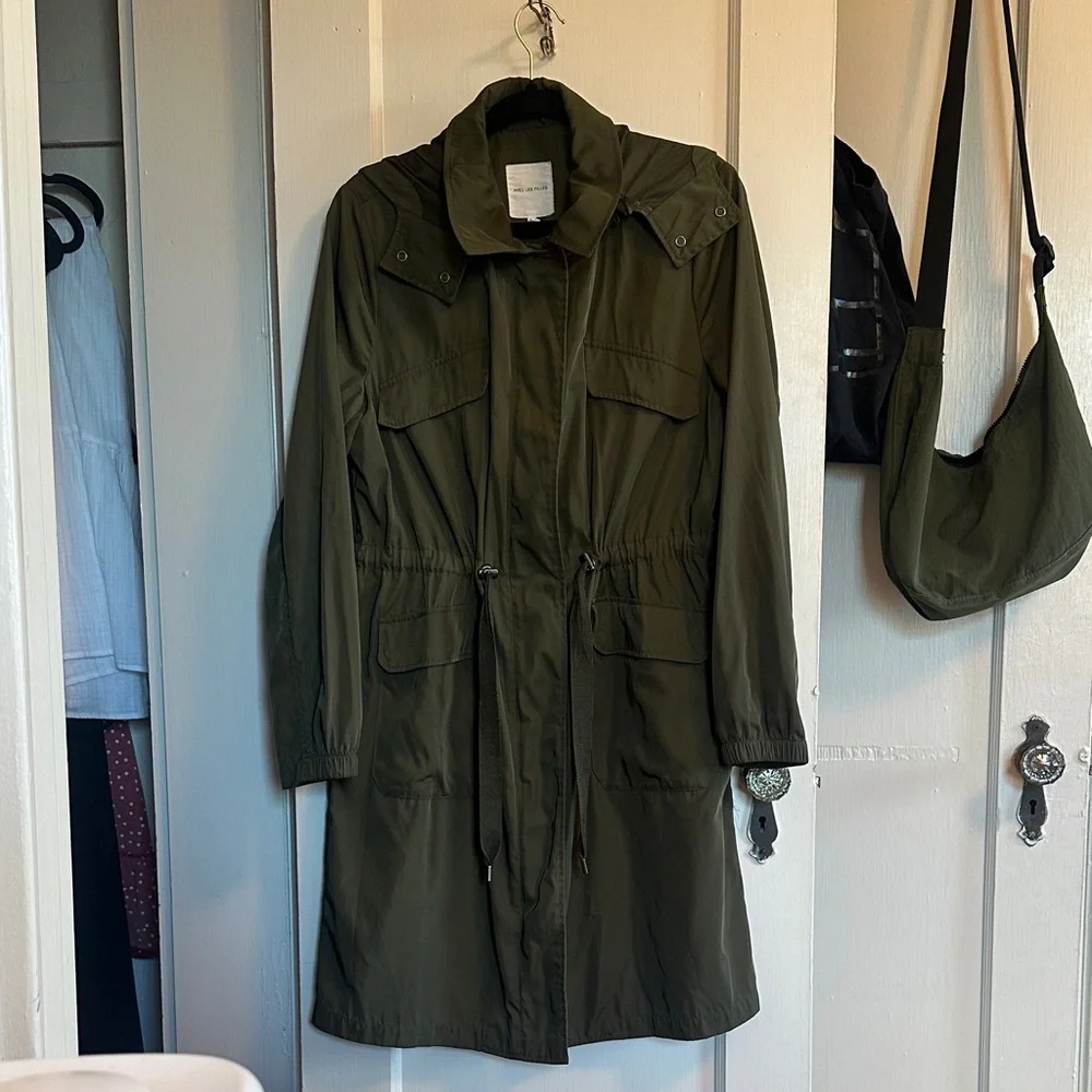 Olive Green Rain Coat - Picture 5 of 7